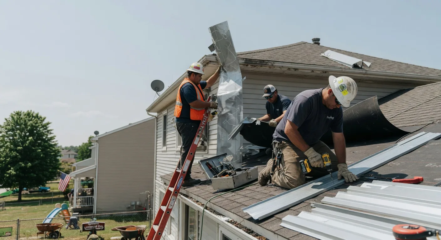 Storm Damage Metal Roof Repair in Del Rio, TN